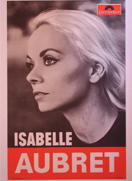 Isabelle Aubret Affiche dedicassée