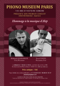 Phono Museum Paris 01 février 2015 Hommage à la musique d'Alep Phono Museum Paris
